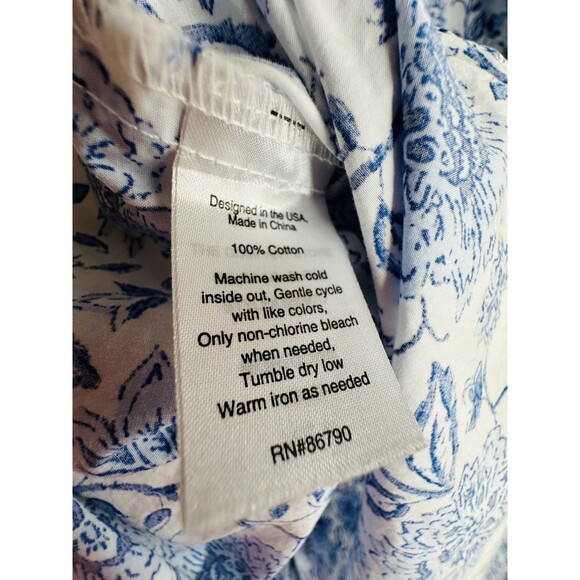 The Company Store Nightshirt Small Cottagecore Button Front Cotton Nightgown - Picture 8 of 10